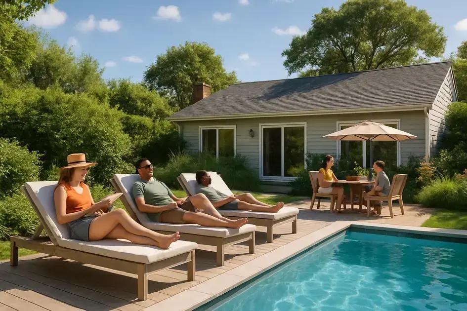 benefícios de morar em um imóvel com piscina